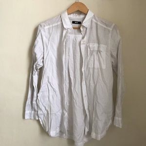 BDG loose fit button down white oxford shirt